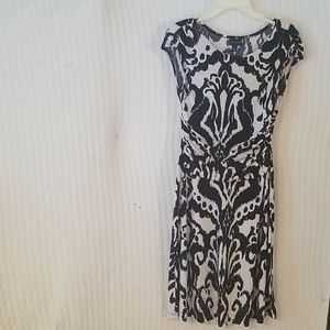 Blk/white print dress